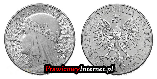 Moneta Polonia z 1932 roku