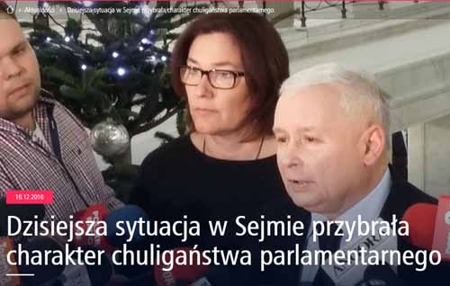 Kaczyński: „My się nie damy sterroryzować! Chuligaństwo musi być powstrzymane!”