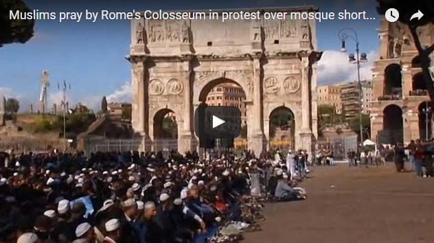 Masowe muzułmańskie modły pod Koloseum – krok do podboju Rzymu? [WIDEO]