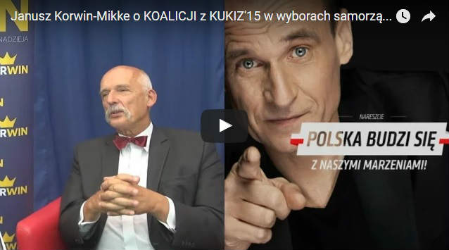 Janusz Korwin-Mikke o KOALICJI z KUKIZ’15 w wyborach samorządowych