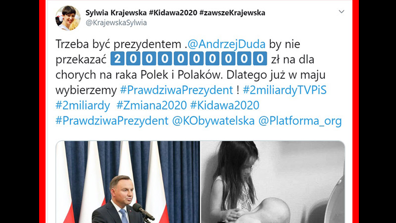 „Nie mają żadnych granic!” Politycy PO wykorzystują w kampanii wyborczej zdjęcia dziecka chorego na białaczkę