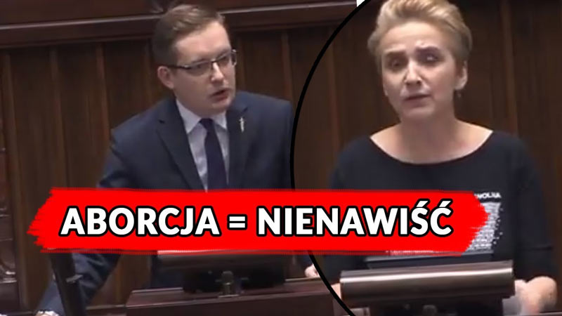 MOCNE!!! Robert Winnicki o aborcji, a Scheuring-Wielgus w czarnym szale!