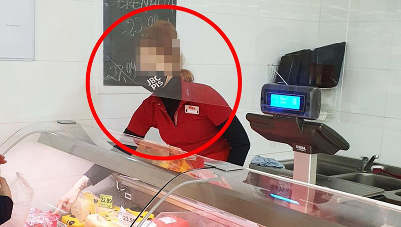 Ekspedientki w maskach z hasłem troglodytów. Pytamy Dino o stanowisko!