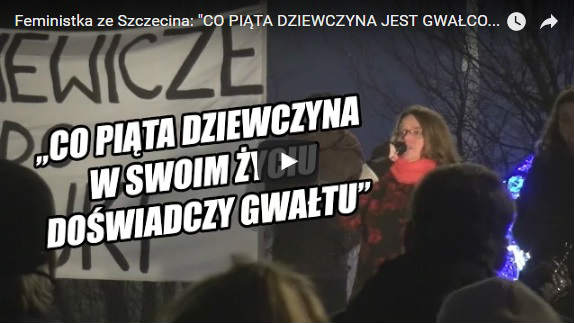 Feministka ze Szczecina: „CO PIĄTA DZIEWCZYNA JEST GWAŁCONA” #rakcontent