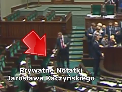 UBECKIE METODY! Poseł PO Ryszard Wilczyński przegląda PRYWATNE notatki J. Kaczyńskiego!