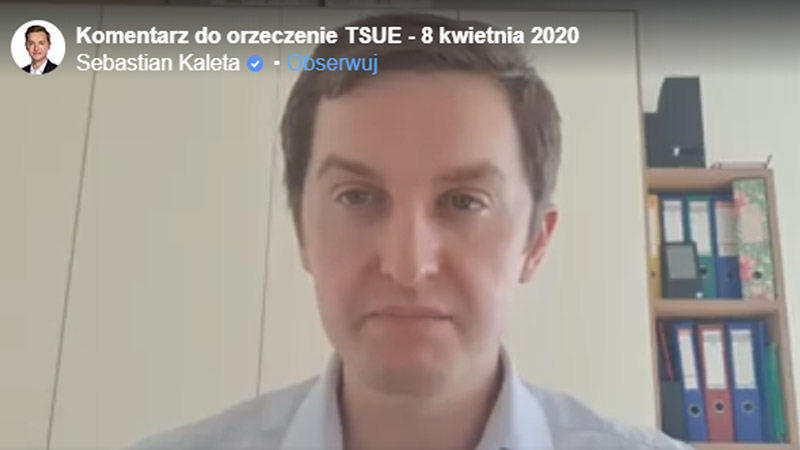 Kaleta: „TSUE nie ma kompetencji do oceny, ani tym bardziej zawieszania konstytucyjnych organów państw członkowskich”