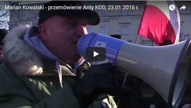 Marian Kowalski o KOD: „Te bezczelne skurwys*ny!”