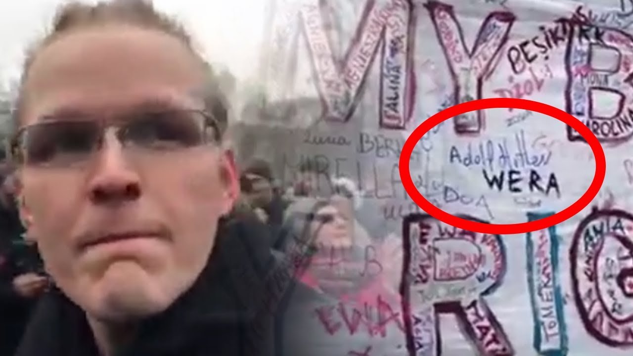 Amnesty International na „Czarnym Proteście”, z ADOLFEM HITLEREM na banerze!