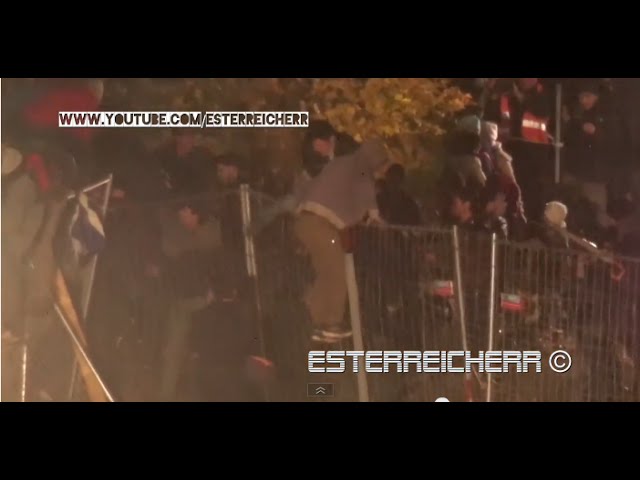 Szturm imigrantów na przejście graniczne słoweńsko-austriackie w Spielfeld