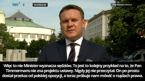 TARCZYŃSKI jako prawnik merytorycznie miażdży zarzuty Komisji Europejskiej w zagranicznej telewizji! [WIDEO]